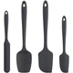 U-Taste Silicone Spatula Set with 600 Degrees Fahrenheit Heat Resistant Black