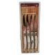 Crofton Laguiole Steak Knife Set 4 Pieces Black Marbled Handles NEW SEALED