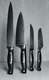 KitchenAid 4 Piece Knife Set Black Triple Riveted Handles Japanese Steel Blades