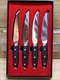 TUO Black Hawk Set 5'' - Professional Kitchen Steak Knives Set of 4 - BLACK