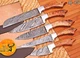 Damascus Chef Set Custom HandMade Kitchen Knife -Hand Forged Damascus Steel 1578