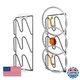 Durmmur 2 Pack Pot Lid Organizer Rack 6-Tier Wall Mount Black Kitchen Storage