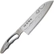 Kanetsune Kitchen Santoku Knife 6.75" Core VG-10 Steel Blade Stainless Handle