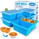 Walfos 1.5-Cup Silicone Soup Freezer Container Tray with Lid, 3-Pack, BPA-Free