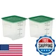 Cambro Food Storage Containers Lids Microwave Safe And Bpa-Free - 4 Qt Quart