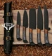Hand Forged Personalized Damascus Chef Set Kitchen Knives 5-Set CHRISTMAS GIFT