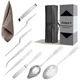 Bonigour Chef Plating Tools Set - 9 Pcs Culinary Garnish Kit, Stainless Steel
