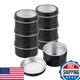 Restaurantware RW Base 4 Ounce Tin Storage Boxes 10 Round Tin Boxes With Lids -