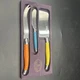 Laguiole Jean Dubost 3-Piece Cheese Knife Set Multicolor