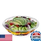 GUSTO 50 Pack 18oz Clear Plastic Salad Bowls with Lids Disposable Salad Containe
