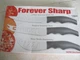NEW Sealed Forever Sharp 3 Piece Stainless Steel Gourmet Kitchen Knife