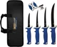 AccuSharp 6-Piece Fillet Knife Kit Titanium-Coated Stainless TPR Handle - 737C