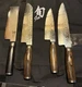 Shun 4 Piece Knife Set Chef&rsquo;s Nakiri Kiritsuke with Case VG- Max Steel Knives 