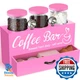 Skybooly 3 Pcs Coffee Bar Containers Set Include Coffee Sugar Container with Lid