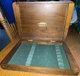 CUTCO WOOD STORAGE BOX CASE GREEN FELT LINED 8 STEAK KNIFE SLOTS 1059 CASE ONLY