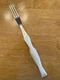 CUTCO Meat 3 Tine Turning Fork White Pearl Handle 1726 JJ 12&rdquo;