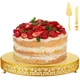 Wenqik 18 Inch Gold Cake Stand Set Metal Round Cupcake Dessert Stand with Cake C