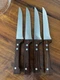 Set Of 4 Vintage Dansk Kobe style Steak Knives, MCM, Wood Handle, 11134NA, Japan