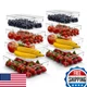 Sorbus Clear Plastic Organizing Bins 10-Pack, Clear Bins, Refrigerator & Pantry 