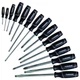 15 Piece Screwdriver Set Slotted Phillips Grip Handle Alloy Steel Tips