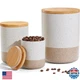 Yangbaga Canister Sets for Kitchen Counter, 80/40/20 OZ Large Ceramic Food Stora