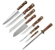 Case XX Kitchen Set Knifes Stainless Steel Blade Walnut Handle W/ Storage Block