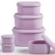 ISSEVE 6-Pc Nesting Silicone Food Storage Containers Set w/ Lids, BPA-Free