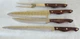 (4) Pcs. Lifetime Cutlery Jet Cut D400 3 Knives & Meat Fork--Free Ship