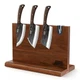 HOSHANHO 3pcs Kitchen Viking Knife Set Meat Cleaver With Magnetic Knife Holder
