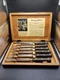 vintage Ekco Ancienne Maison stainless 6 piece knife set wood box G2725 France