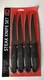 Royal Norfolk Cutlery Kitchen Steak Knife Stainless Blades Black Set of 4 NEW