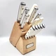 Cuisinart Knife Set White Triple Rivet Block C77WTR-15P 13 Pieces READ