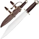 Cold Steel Chieftans Sax Fixed Knife 13.88" 1055HC Steel Blade Sal Wood Handle
