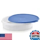 Tupperware 12" Round Pie Taker Cake/Cupcake Carrier Cookie Storage Blue