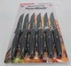 NEW Granitestone NutriBlade 6pc Stainless Steel Steak Knife Set Rust-Proof BLACK