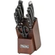 Viking Kitchen Knives Set, 10 Piece Full Forged Cutlery Set with Walnut Knife...