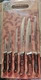 GOURMET TRADITIONS KNIFE SET 7 PC INCLUDES CUTTING BOARD ~ Sealed New