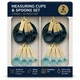 Thyme & Table 8-Piece Measuring Cup and Spoon Set Stainless Steel Black 2 Pack