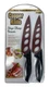TEKNO Copper Knife 2 Pack 10" Stainless Steel Never Sharpen Cut-Out Ovals Design