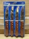 Set 4 Oster Jumbo Steak Knives Wood Handle Stainless Steel Blades 9.5"