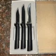 RADA CUTLERY G201 PARING KNIVES GALORE GIFT SET BLACK HANDLE