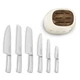 Smeg Knife Set and Block Cream