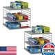 WANCHIY 2PK Cabinet Organizer w/Divided Compartments for Foil, Wrap, Baggies