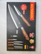 Kunsion KS-038 6-Piece Knife Set, Wood Handle, Chef, Bread, Cleaver, Paring