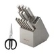 Knife Block Set 15 Piece Stainless Steel Built in Sharpener KitchenAid Gourmet