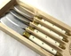 Laguiole Jean Dubost Butter Knives Set of 4 Ivory Made in France w/ Wooden Box