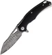 BucknBear Black Panther Folding Knife Damascus Steel Blade G10 Handle - BNB4045D