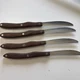 CUTCO SET 0F 4 Vtg 1059 SERRATED STEAK KNIVES CLASSIC BROWN Swirl HANDLES