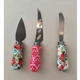 The Pioneer Woman 3-Pc Cheese Knife & Spreader Set, Ceramic Floral Handles