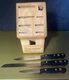 Wusthof W&uuml;sthof Gourmet Lot 3 Knives 4045 4111 4022 W/ Knife Block 9 Slot